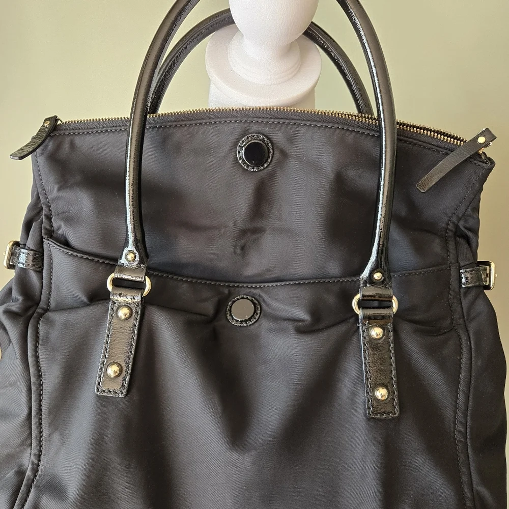 Kate Spade New York Nylon Shoulder Bag Black/Gold